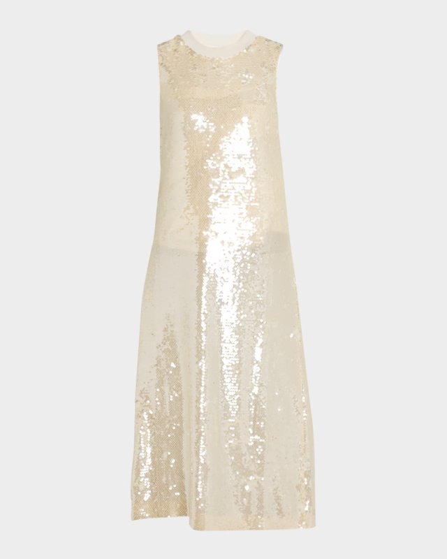 Sleeveless Sequin Midi Dress